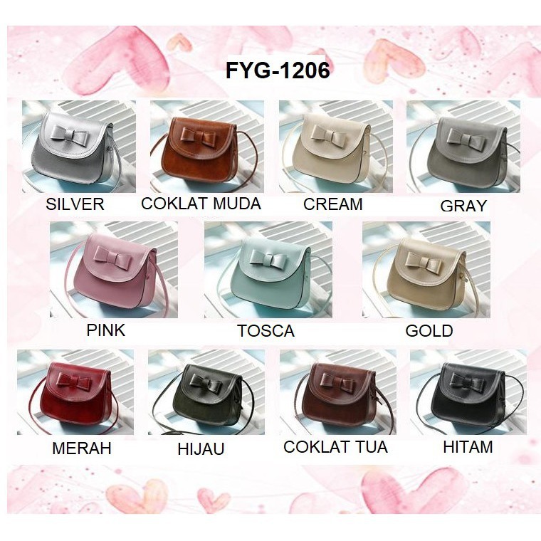 Tas Selempang Cantik FYG-1206 Tas Selempang Pita Shoulder Bag Tas HP Tas Batam Tas Fashion Import