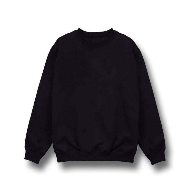 Download Crewneck Polos Hitam Sweater Shopee Indonesia