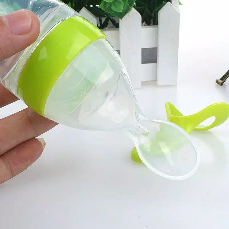 Sendok Makan Bayi MPASI Botol Sendok MPASI Botol Silicone Baby Feeding Bottle Spoon SENDOK BOTOL