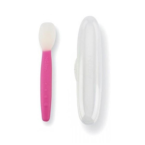 NUBY SILICONE SPOON WITH CASE