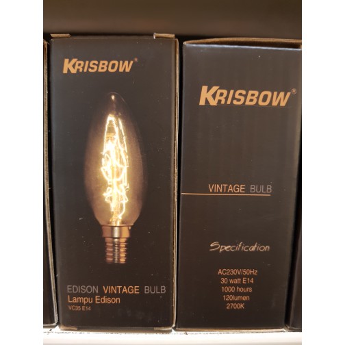 bohlam lampu edison e14 pijar 30w