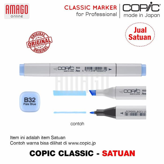 COPIC Classic Marker - Item Satuan - Pilih Warna - CMK/xxx