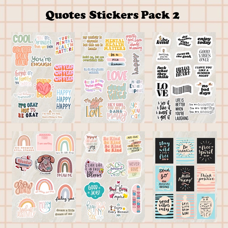 [PART 2] Quotes Stickers | quotes stiker aesthetic| stiker jurnal estetik stiker