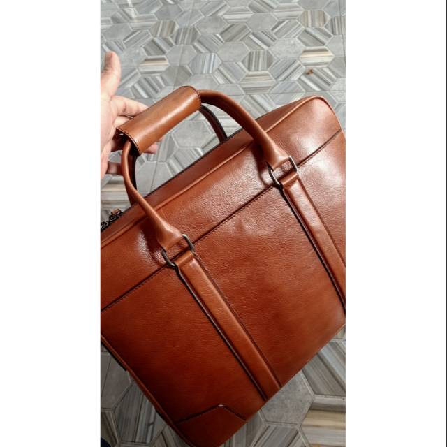 Tas selempang pria - Tas Laptop Kulit - Kulit Asli - Full Kulit