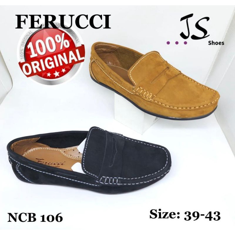 FERUCCI NCB 106 - SEPATU CASUAL KULIT NOBUCK PRIA DEWASA MERK FERUCCI
