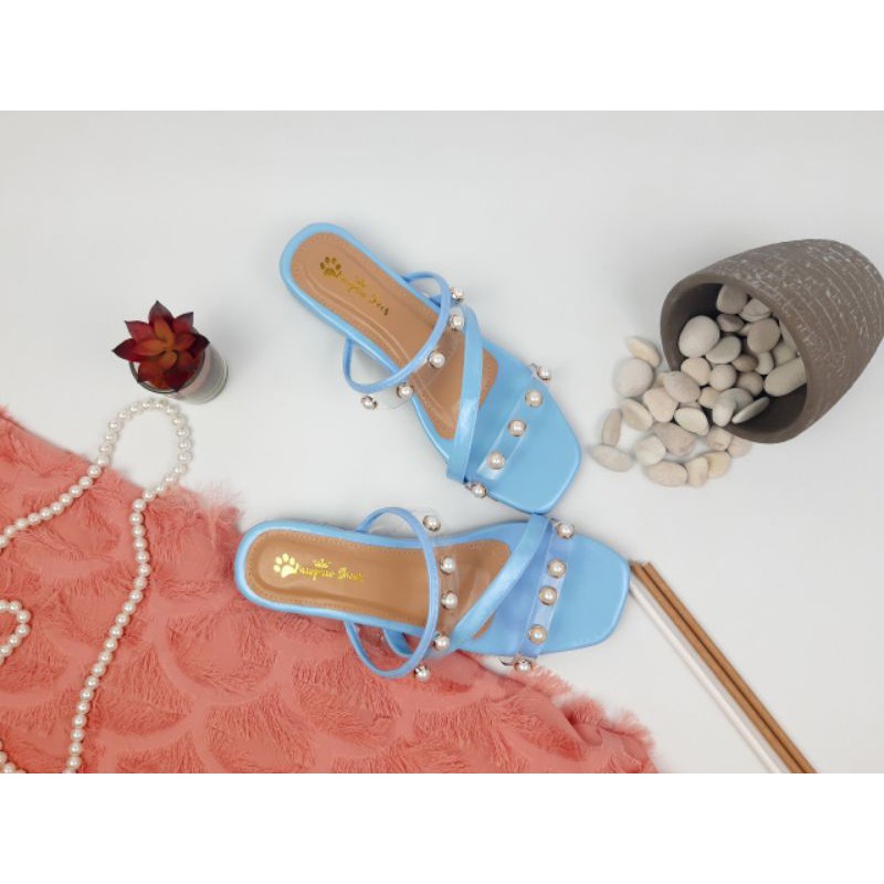 Pawpawshoes Nandini Blue sepatu wanita big size jumbo 41-45