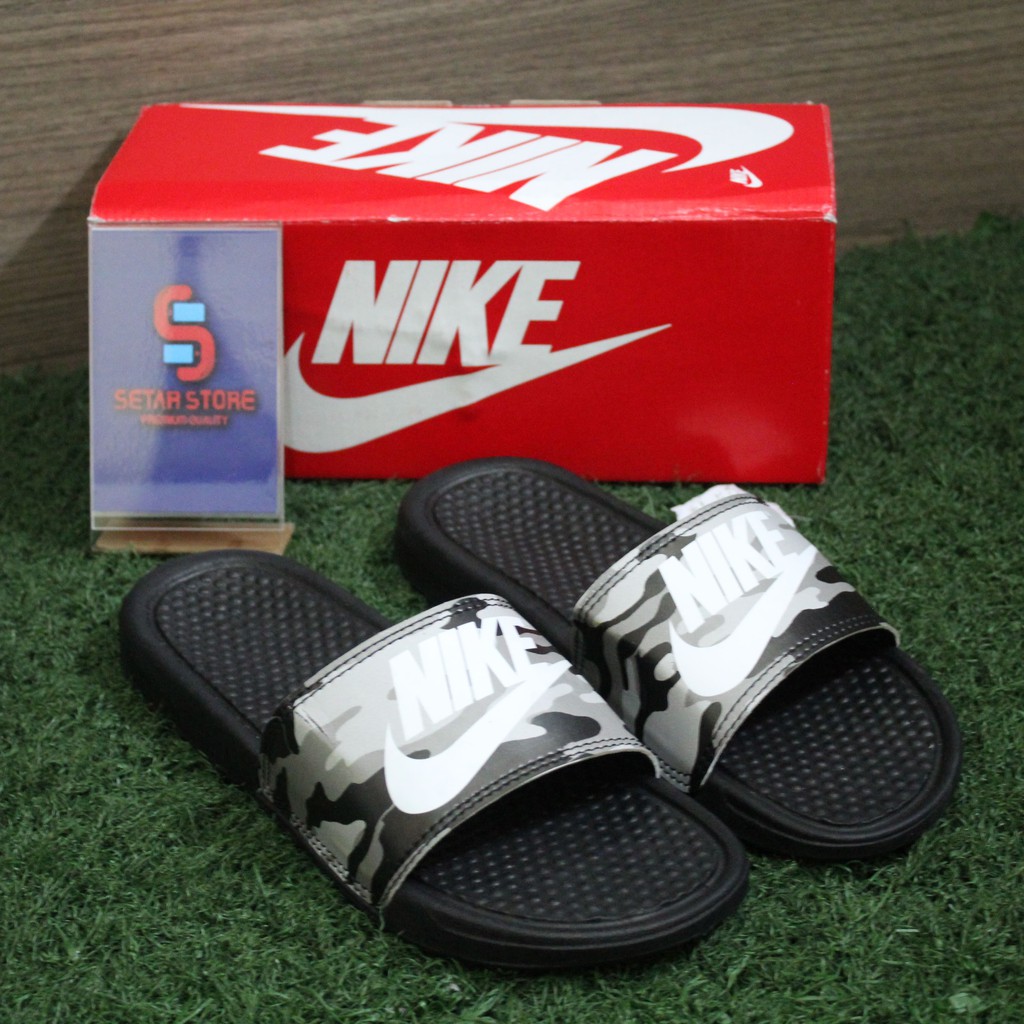 Sandal Selop Pria GradeOri Premium High Quality Sendal NIKE BENASSI ARMY