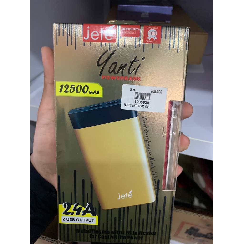 POWERBANK JETE YANTY 12500 MAH