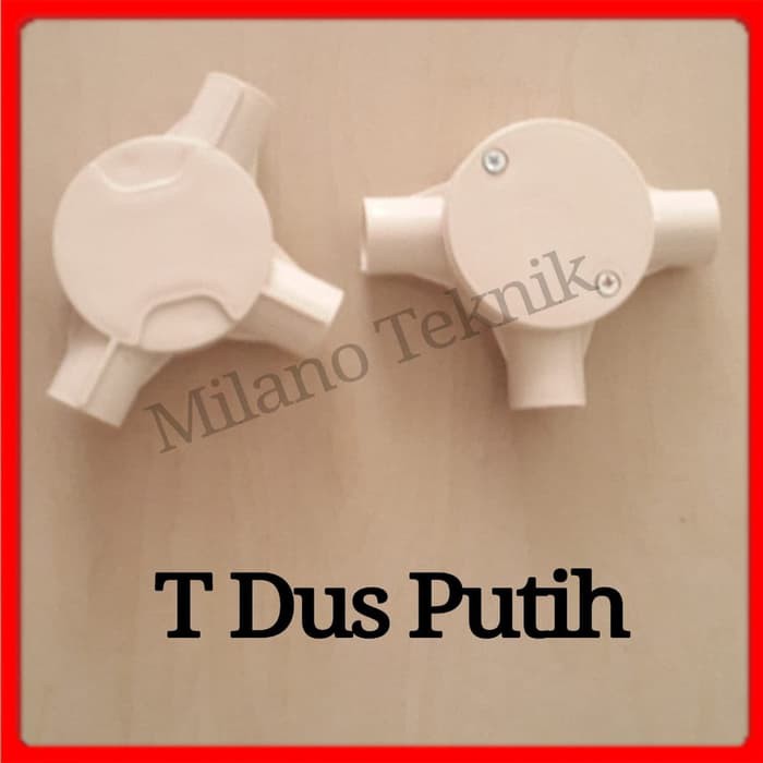 T dus Putih listrik Tdus Tdos cabang 3 T-Dus TeedusTedus  T DOS 20 M(isi 5pcs)