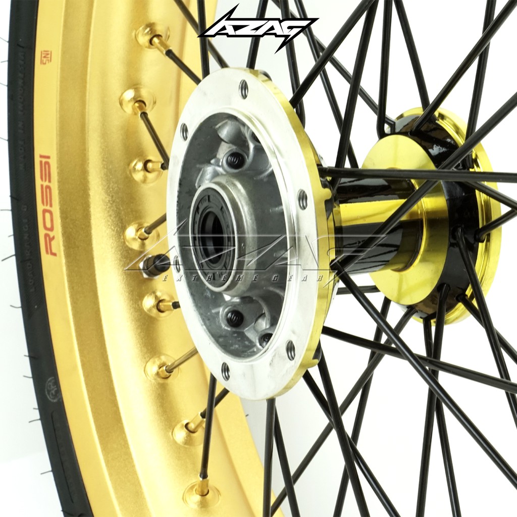 ban set klx dtracker 150 ring 17 modif supermoto rossi maxxis gold bra