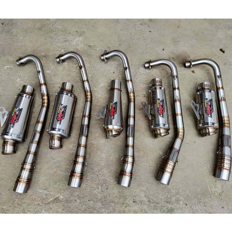 Knalpot racing all bebek original mp2 muffler Jupiter z, vega, smash, blade, kharisma, revo dll.