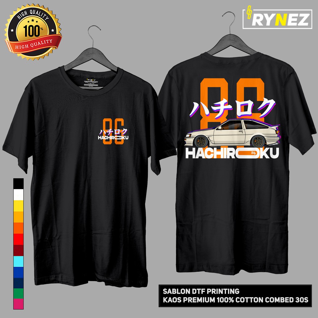 RYNEZ - 24s Kaos Baju Mobil TOYOTA FT86 GT86 FT 86 GT 86 JDM STREET Kaos Otomotif Kaos Mobil AE 86 T