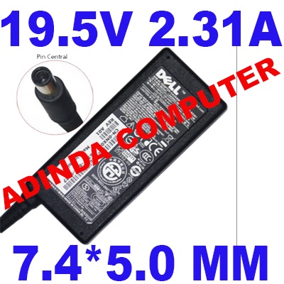 Adaptor Charger Dell 19.5V 2.31A 7.4x5.0MM Pin