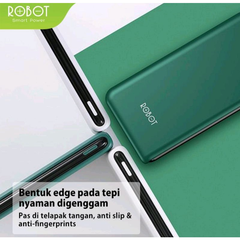 Power Bank ROBOT RT180 Dual Input port Type C &amp; Micro (Kapasitas 10.000 MAH)