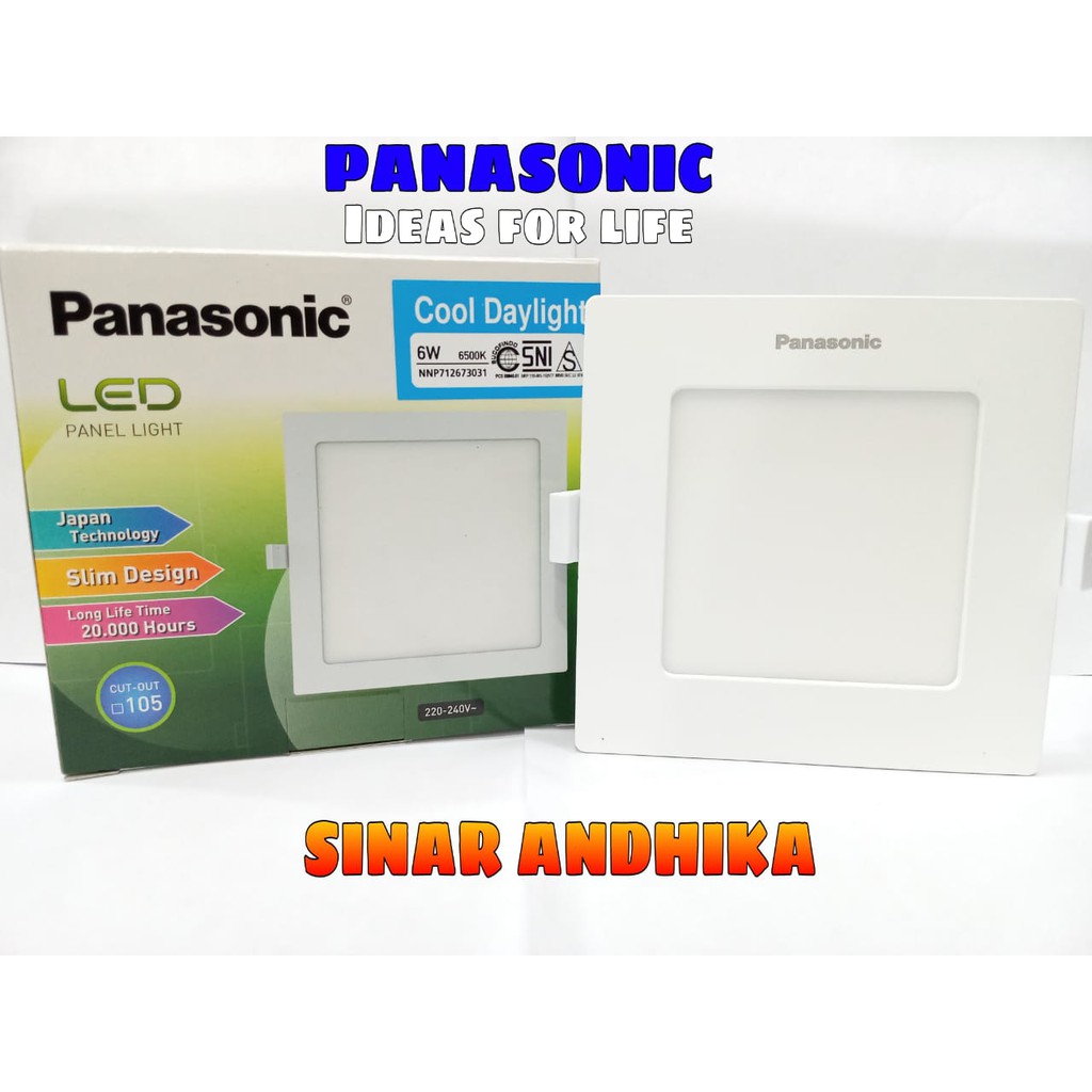 LAMPU LED DOWNLIGHT (SLIM) PANEL KOTAK PANASONIC 6 WATT NNP 71267/NNP 71257