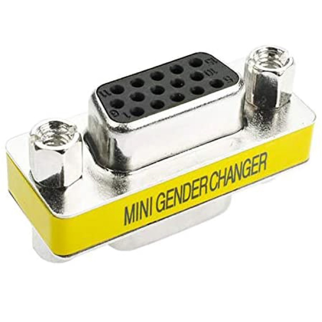 VFF | CONNECTOR VGA FEMALE TO FEMALE BEST / MINI GENDER (YELLOW)