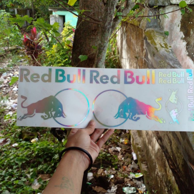 stiker redbull set cutting  full set sticker red bull stiker helm full face dan half face