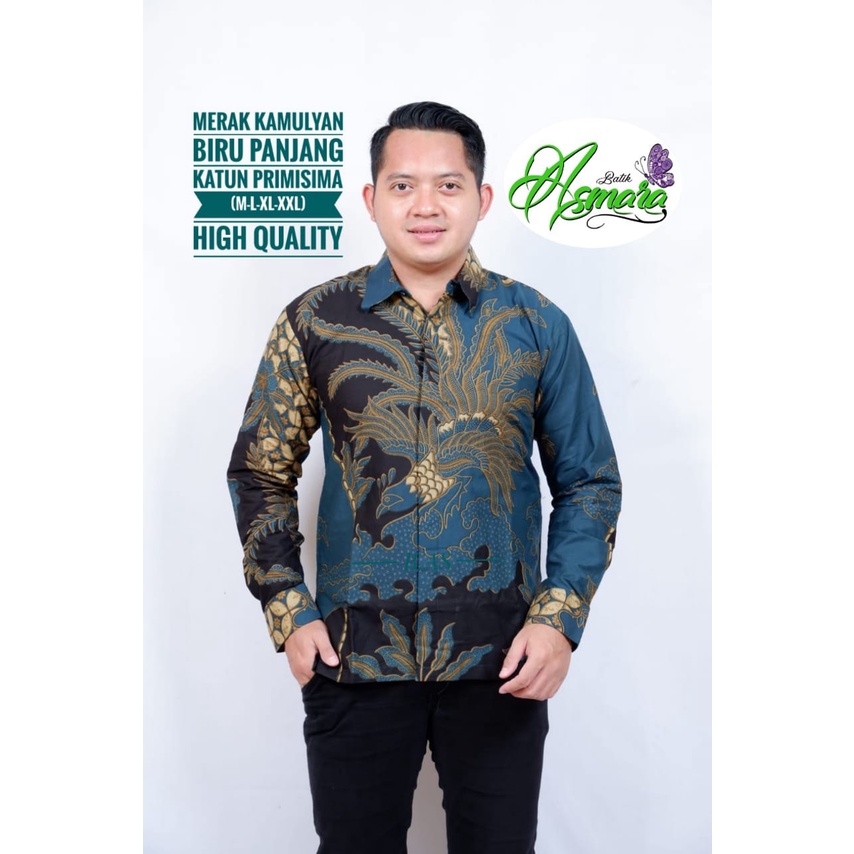 MERAK KAMULYAN BIRU ASMARA KEMEJA BATIK PRIA SOLO LENGAN PANJANG LAPIS FURING ATASAN PREMIUM MODERN DEWA CEMPAKA PUTIH UWERADIPUTRA PLENJAK BIRU WANGSA BIRU MAHKOTA LURIK COKLAT SUJIWO KLASIK DWIPA HITAM PERTAMA PUTIH DRAJAD MERAH TIRTA MERAH SASTRO BIRU