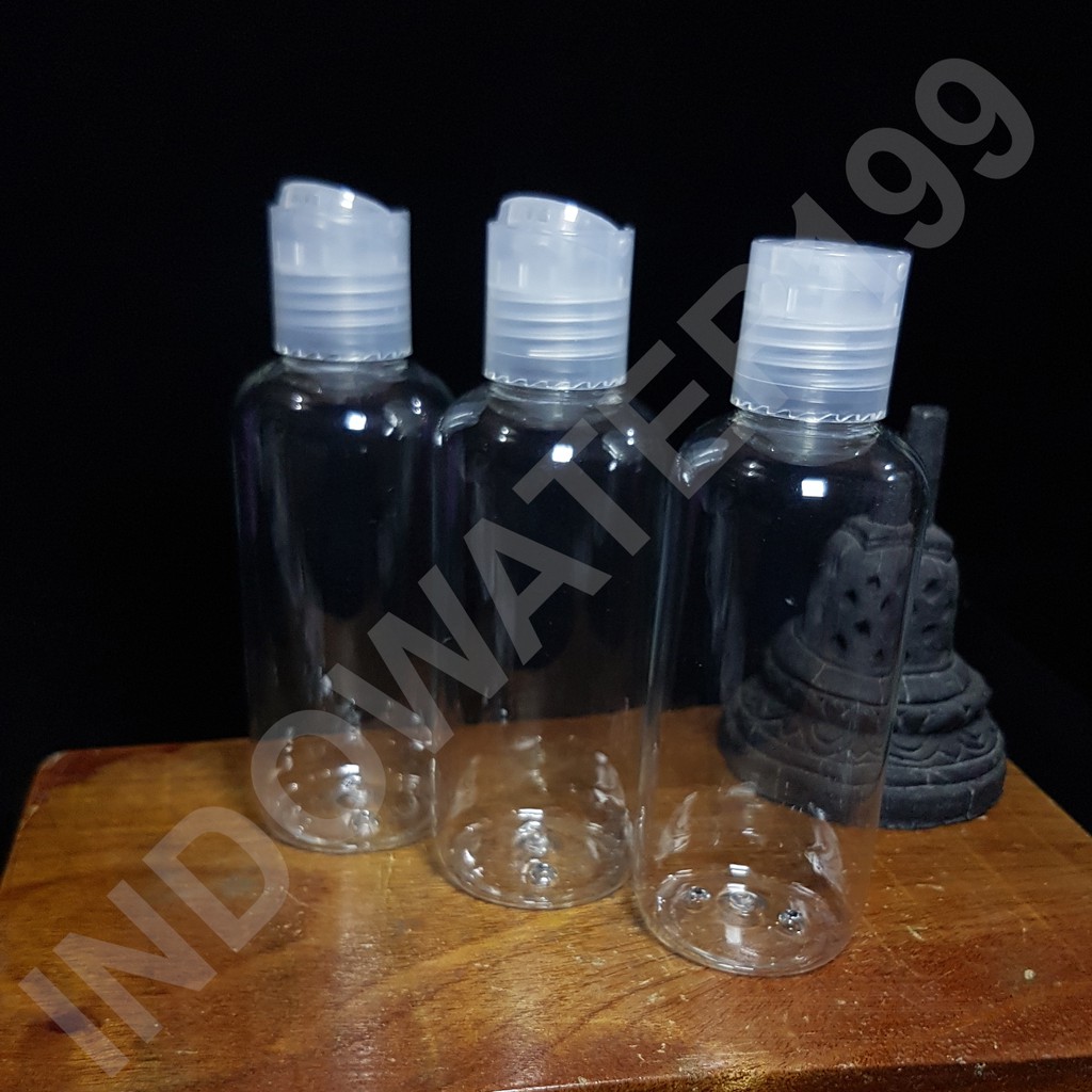 BOTOL PLASTIK PET BENING 150 ML PENDEK TUTUP PRESS ON NATURAL
