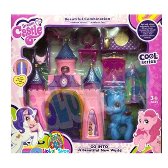 MAINAN ANAK PEREMPUAN MY DREAM CASTLE LITTLE PONY PLAY SET
