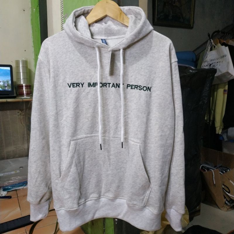 Hoodie Hm Very Important Person Grey Jaket Abu Misty Free Paper Bag