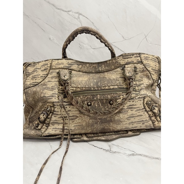 Preloved Balenciaga City kulit biawak vintage rare item