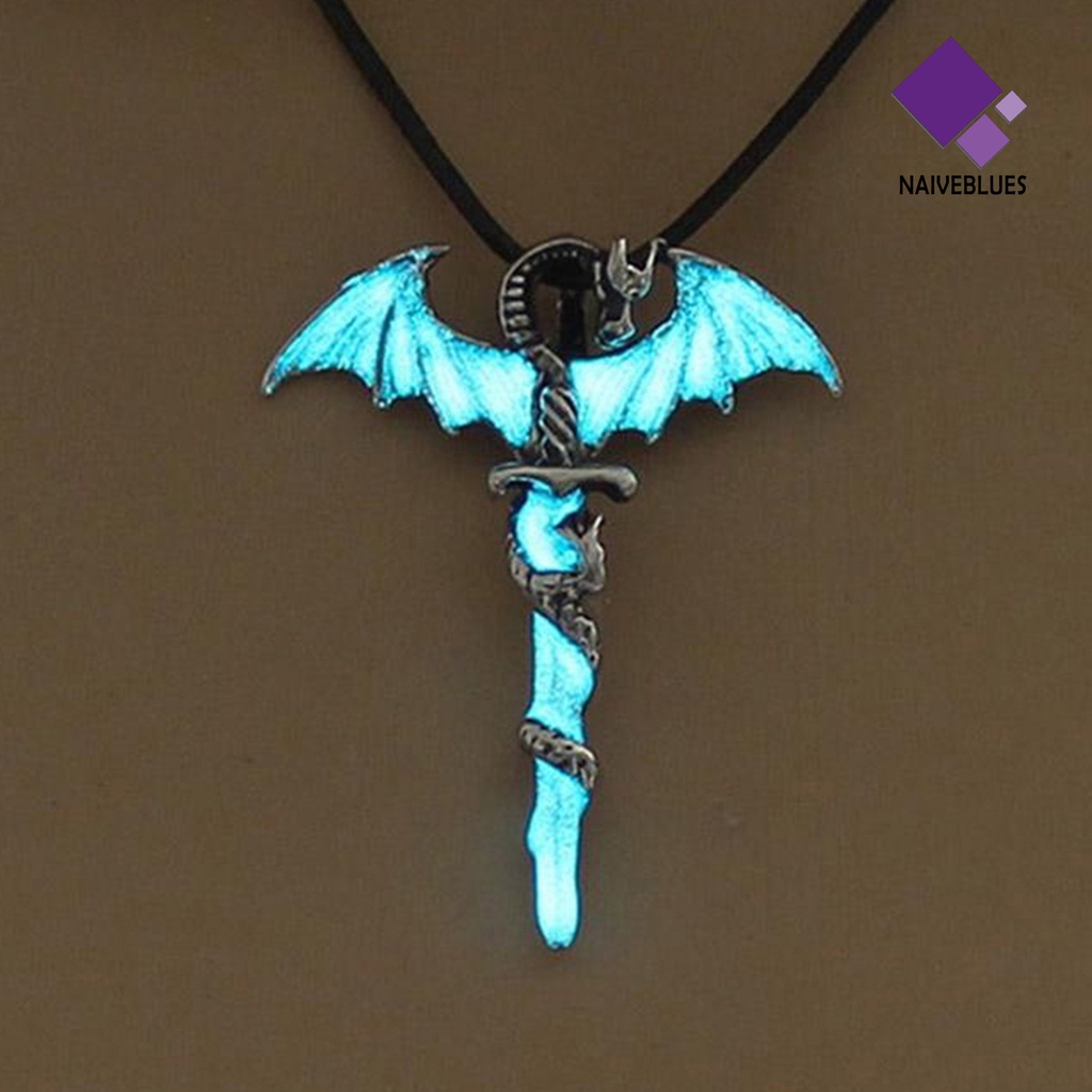 Kalung Liontin Luminous Glow In The Dark Gaya Vintage Untuk Halloween