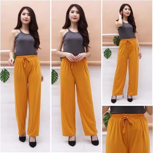 iseven p KULOT POLOS | CELANA KULOT PANJANG ALL SIZE FIT TO L PINGGANG KARET