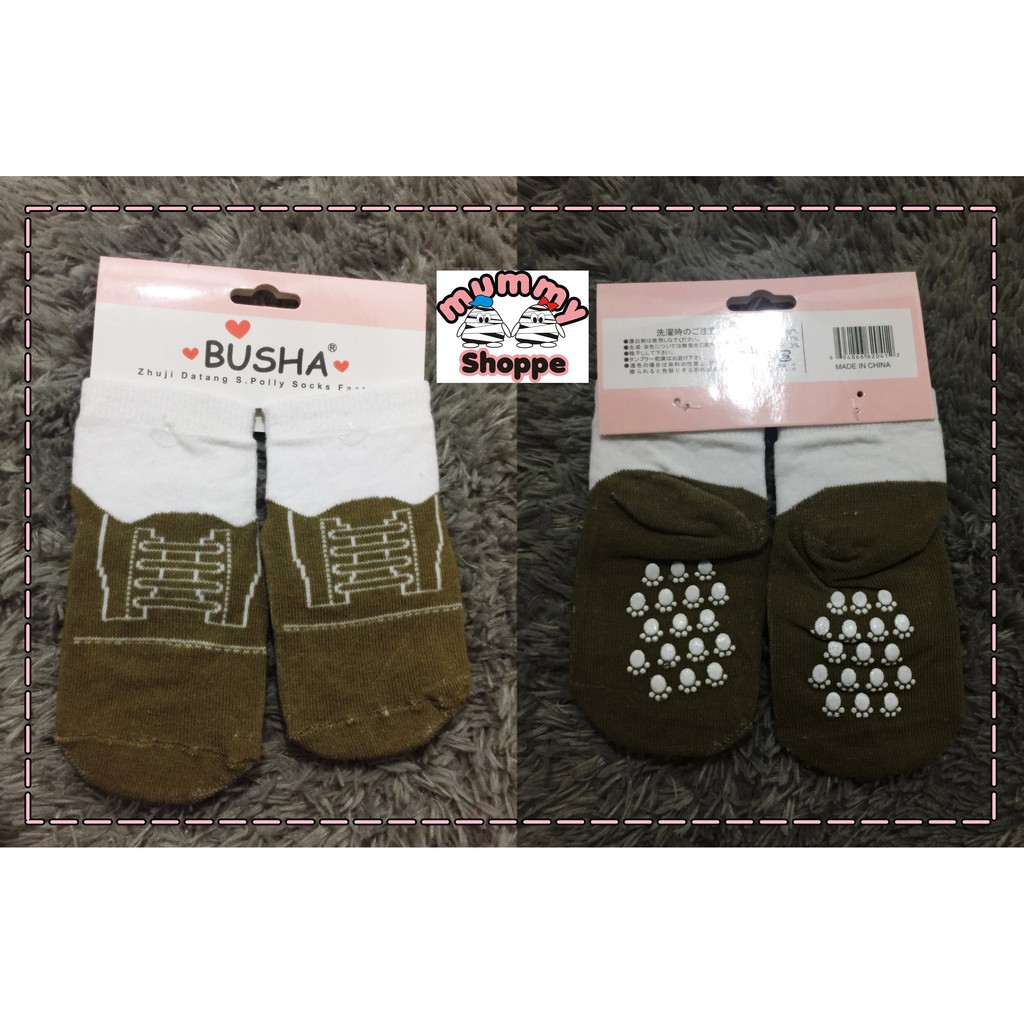 Kaos Kaki Bayi Anti Selip merk Busha Motif Lucu