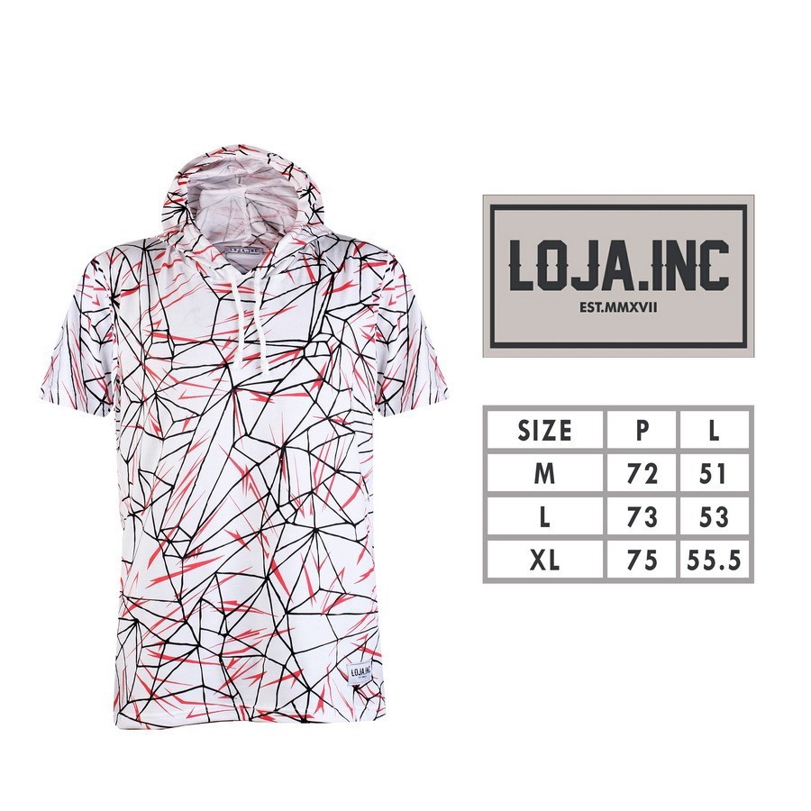 Kaos Baju Hoodie Pria Motif 07 - Putih