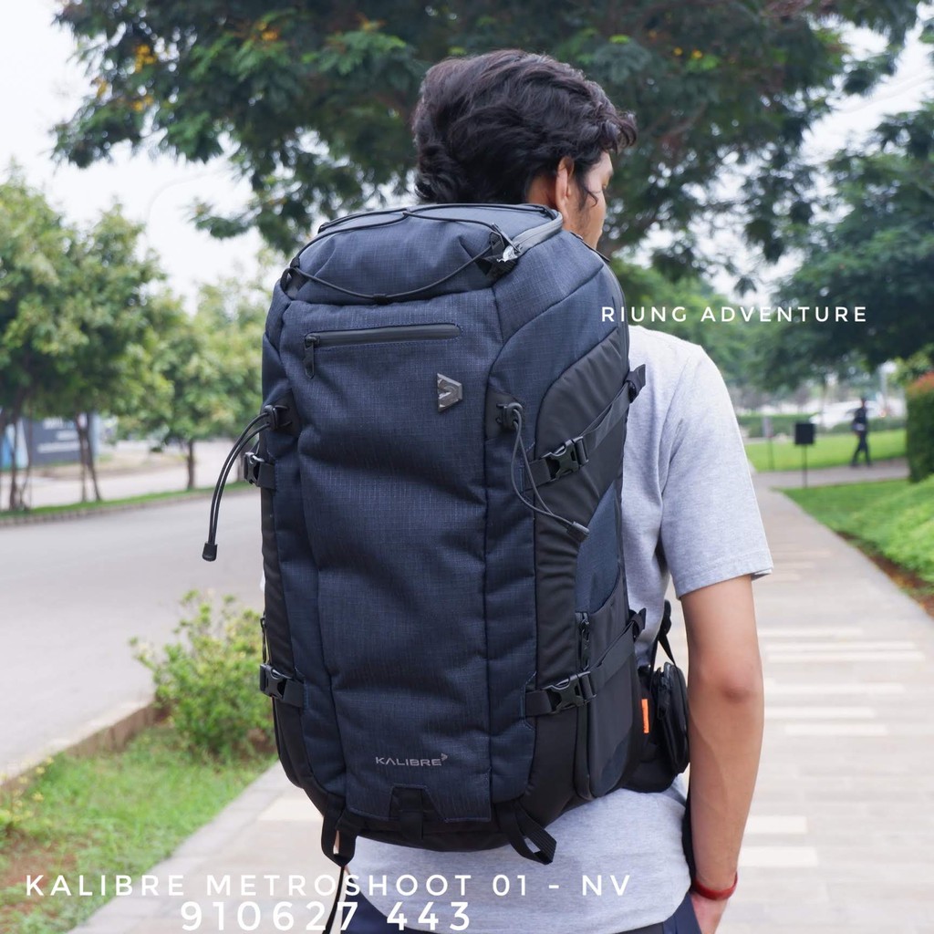 Tas Ransel Laptop Kamera + Raincover Kalibre 910627-443 Metroshoot 01 New