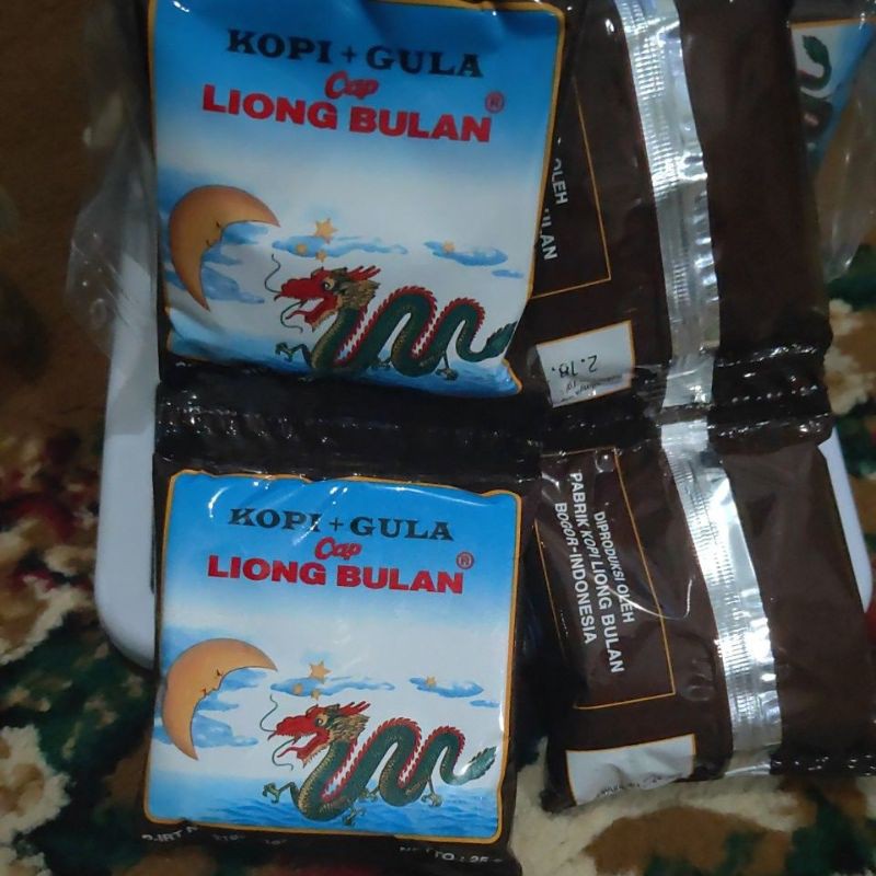 

Kopi + Gula cap Liong Bulan Renceng (10x25gr)