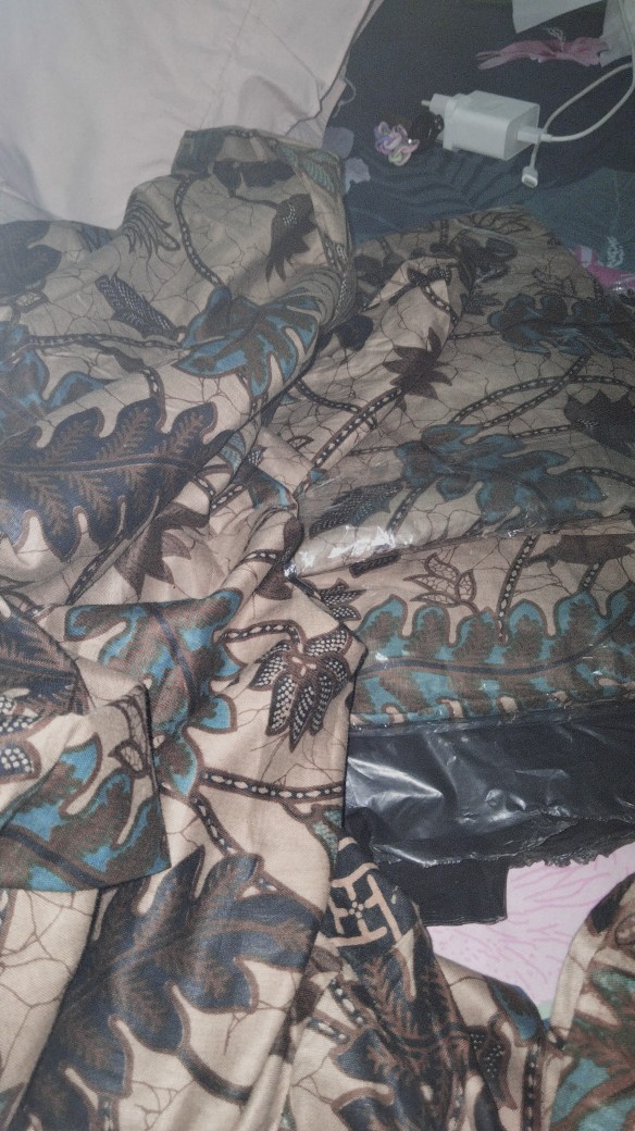 M-l-xl-xxl Batik Tunik Wanita Asj Sa Hrb026 Kenongo Pekalongan Sogan Tulis