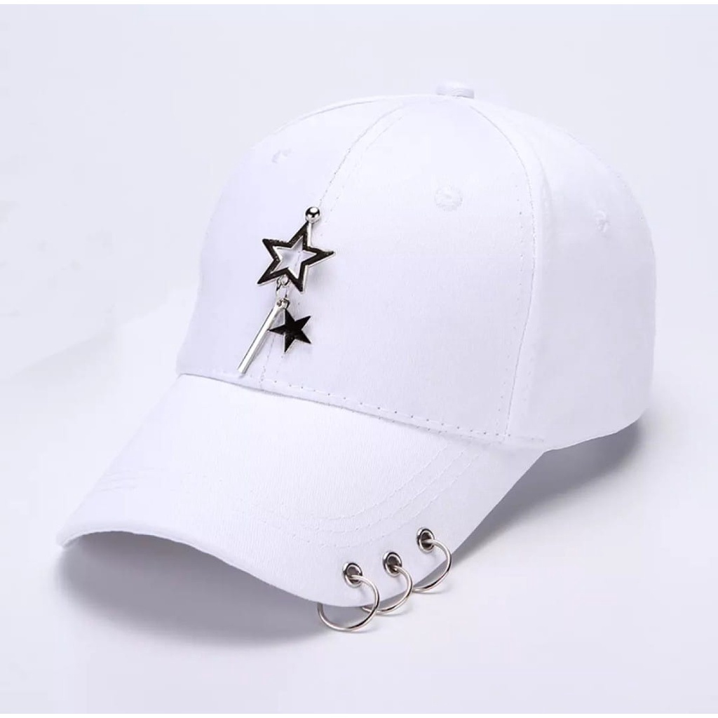 Gudangnya Topi Korea Cincin Anting topi cincin gantungan bintang / topi anting / topi Baseball ring anting