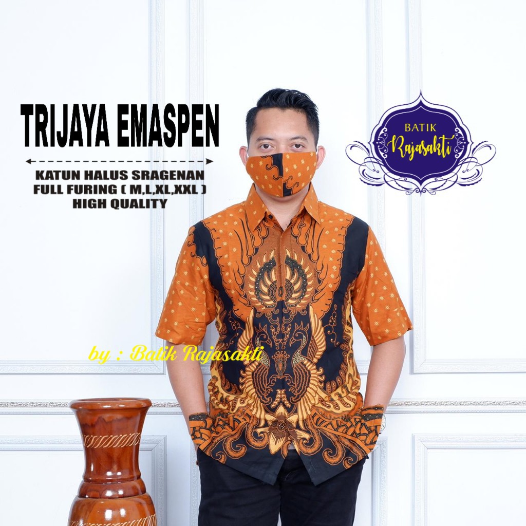 TRIJAYA EMAS RAJASAKTI KEMEJA BATIK SOLO PRIA LENGAN PENDEK LAPIS FURING ATASAN BATIK PREMIUM MODERN KATUN HALUS BAHUWIRYA  BANAMITRA BANAMITRA PUTIH BANGSAWAN BAYU PUTRA BERLIAN BIRU BHARATAYUDA BIMASENA BIRENDRA BIRU INDAH BRAHMAKERTA BRAHMAKERTA MERAH