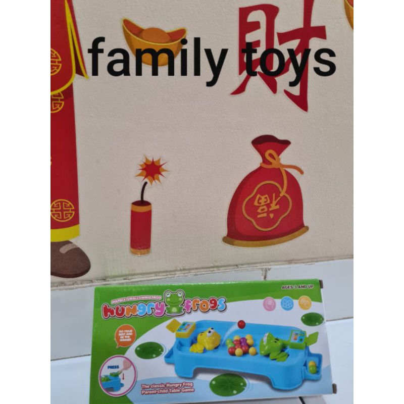 family games Mainan edukasi Hungry frogs 2 players kodok makan bola 2 pemain