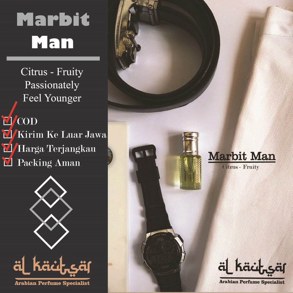 Parfum Non Alkohol Pria MARBET MAN / MARBIT MAN Original by Surrati