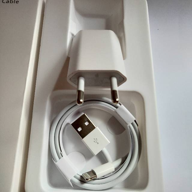 Charger Lightning KABEL + ADAPTOR ( 1 PAKET) 5,5s,6,6s,6p,7,7p,8,8p,x,11