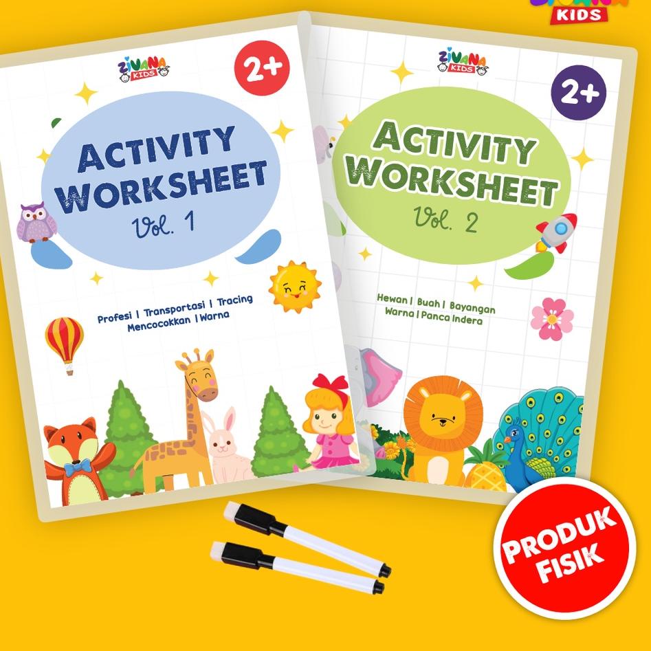 Kejutan Hari Ini Zivana Kids - Activity Worksheet Series - Lembar Kerja Aktivitas Edukasi - Buku Belajar Anak Usia Dini Toddler Paud