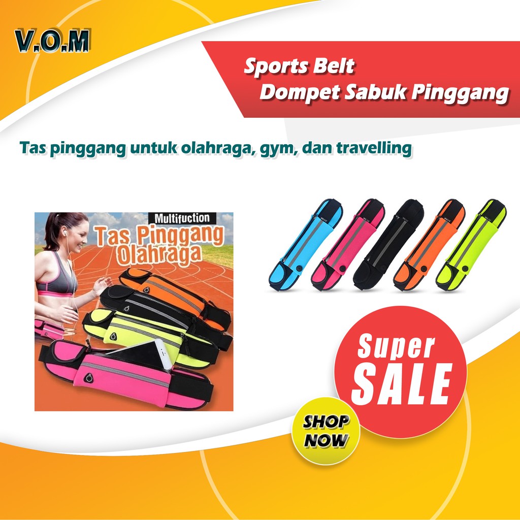 VOM-0227 Sports Belt Tas pinggang Trendy