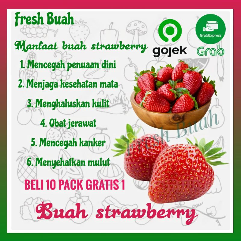 Jual BUAH STRAWBERRY ORGANIK SEGAR MURAH STRAWBERRY SEGAR BUAH ...