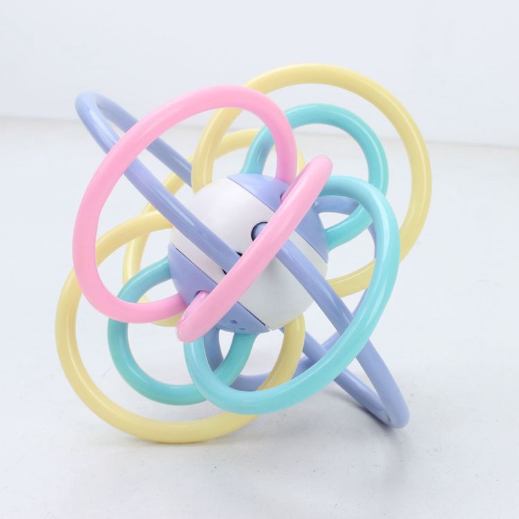 Mainan bayi Manhattan bola/Rattle teether bayi karet lembut L220