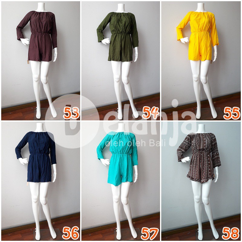 Baju Jumpsuit Celana Pendek Tangan Panjang / jumsuit wanita