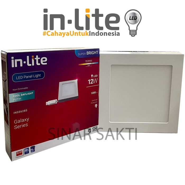 INLITE Lampu Downlight LED 12w 12 Watt Kotak Outbow INSS628S Downlight