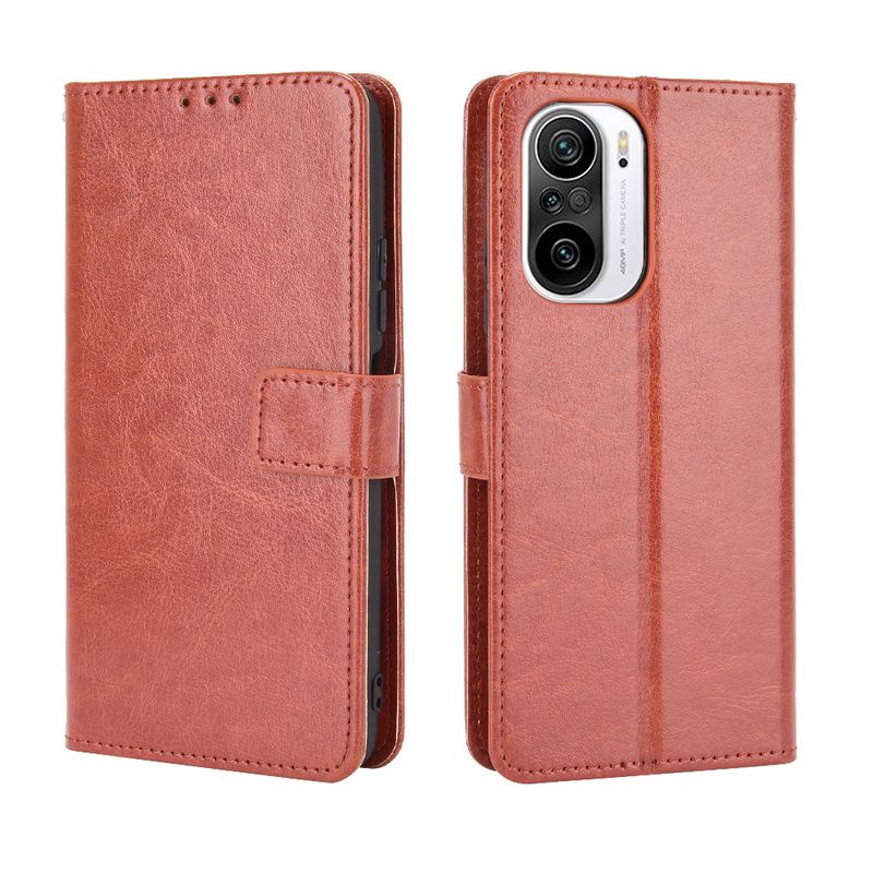 Case Xiaomi Poco F3 Cover magnet sarung dompet kulit