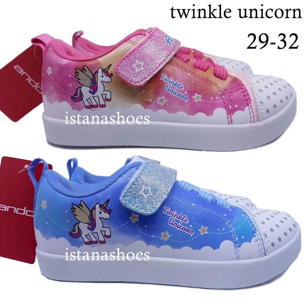 SEPATU ANDO UNICORN TWINKLE 29 -32 SEPATU SNEAKERS SPORT RUNNING ANAK PEREMPUAN SEPATU KETS