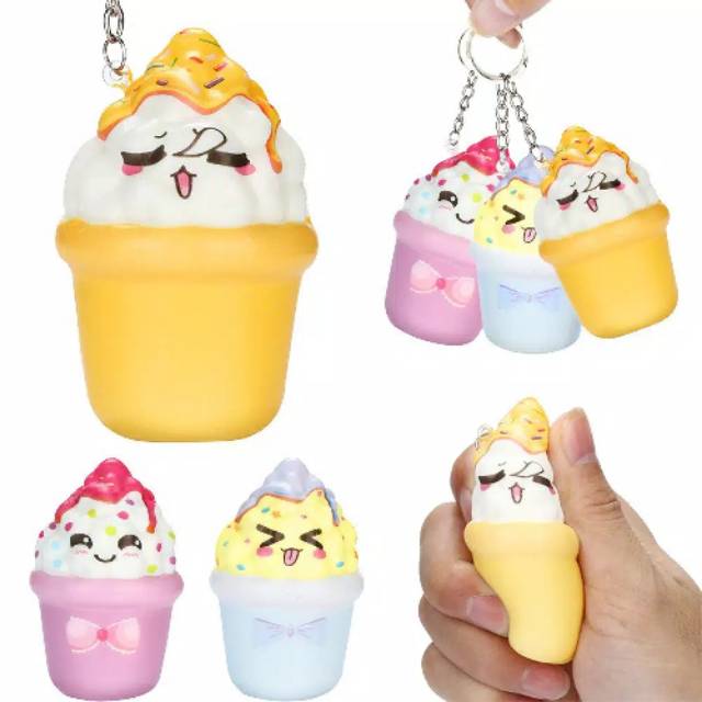 Squishy ice cream squishi es krim siqiushy