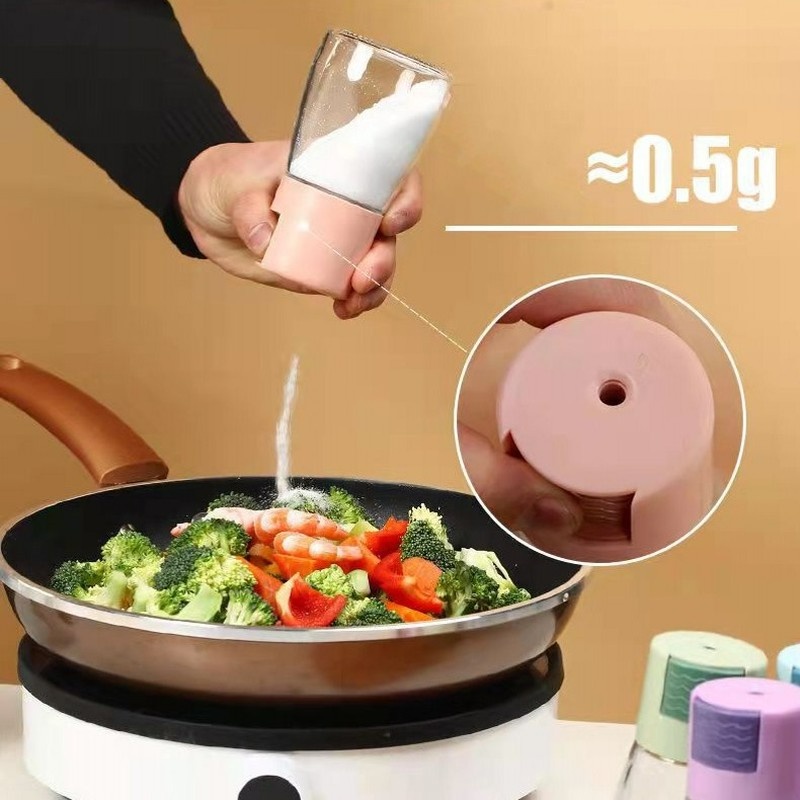 Botol Bumbu Dapur Bahan Kaca Ukuran 180ML Model Tekan Warna Acak