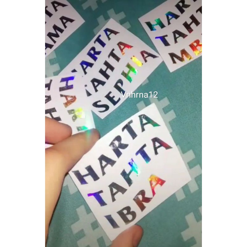 Sticker Hologram Viral HARTA TAHTA NAMA
