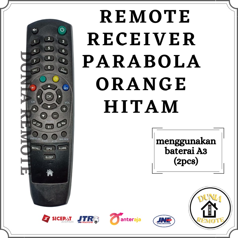 Remot Remote RECEIVER PARABOLA ORANGE TV HITAM